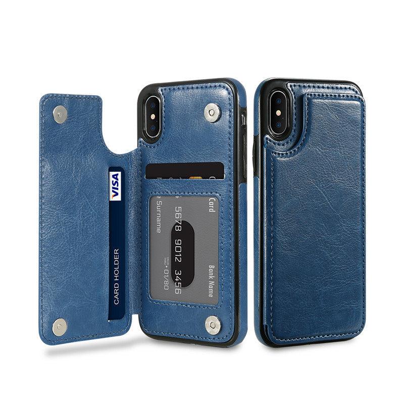 Leather Wallet Case with Card Holder for IPhone 12 13 - Mobile Gadget HQ
