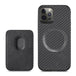 Magnetic Card Holder Wallet Carbon Fiber Pattern Case for iPhone 14 - Mobile Gadget HQ
