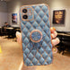 Electroplating Lambskin Ring Holder Phone Case For iPhone - Mobile Gadget HQ